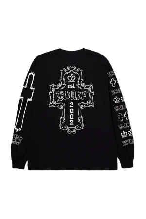 HUF Ανδρική Μακρυμάνικη Μπλούζα Hard Luxe LS Tee – Μαύρο