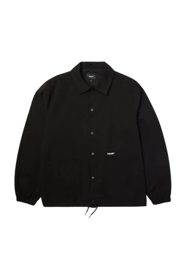 HUF Men’s 89 Twill Coaches Jacket – Black