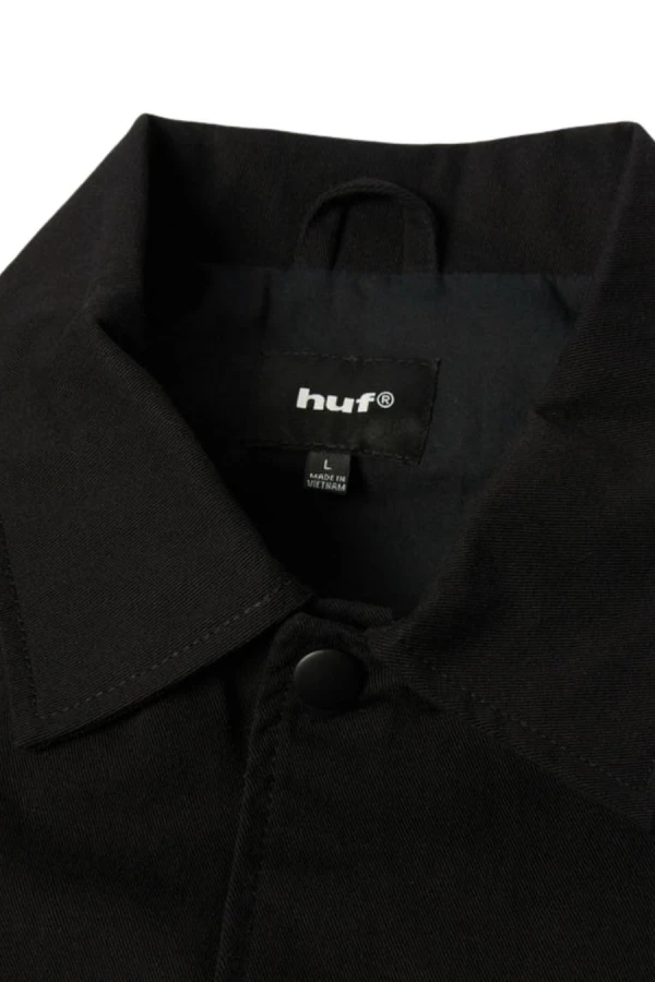 HUF Men’s 89 Twill Coaches Jacket – Black