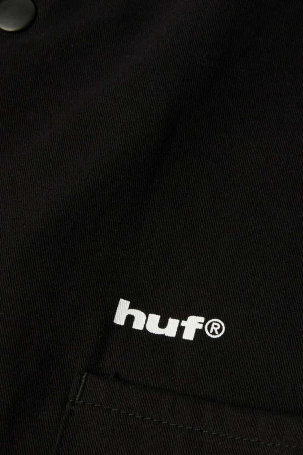 HUF Men’s 89 Twill Coaches Jacket – Black
