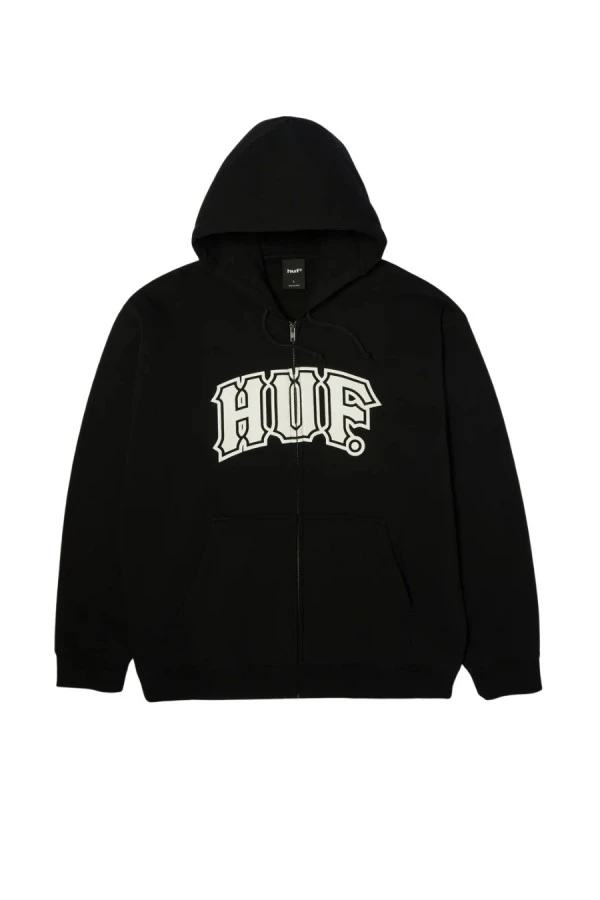 HUF Ανδρική Ζακέτα Classic Arch FZ Hoodie - Μαύρη
