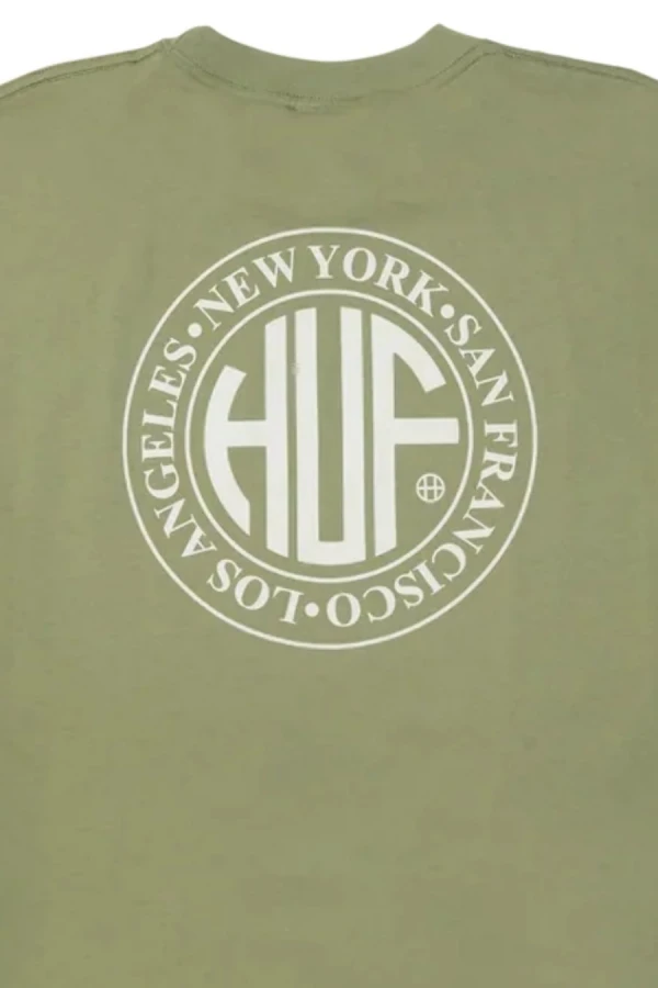 HUF Ανδρικό T-Shirt Regional S/S Tee - Desert Green/White