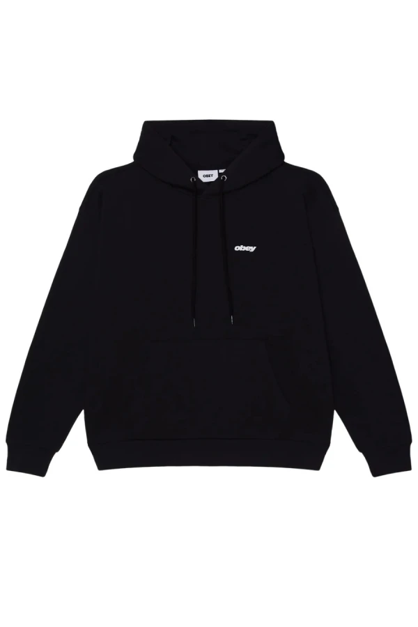 OBEY Φούτερ με Κουκούλα League Hood Fleece – Μαύρο