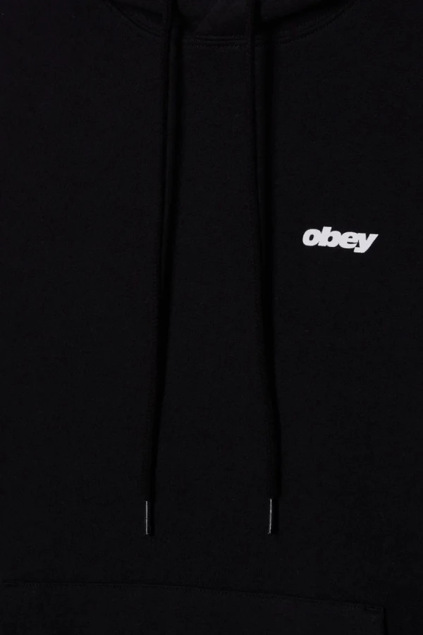 OBEY Φούτερ με Κουκούλα League Hood Fleece – Μαύρο