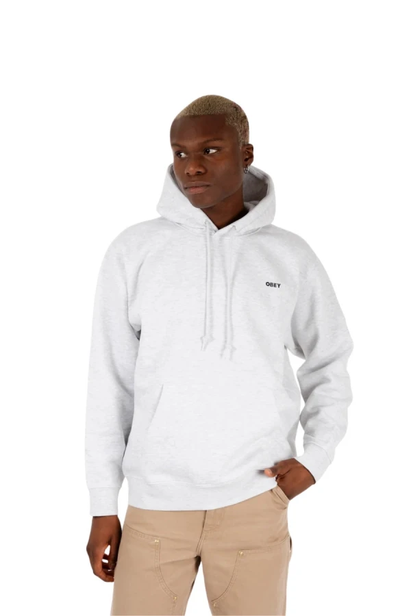 OBEY Φούτερ με Κουκούλα OBEY LEAGUE HOOD FLEECE - Γκρι