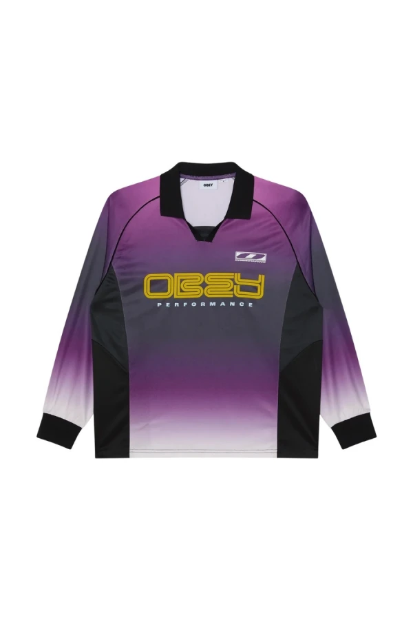 OBEY Μακρυμάνικη Μπλούζα Ανδρική SPECTRUM ‘89 L/S JERSEY - Μωβ