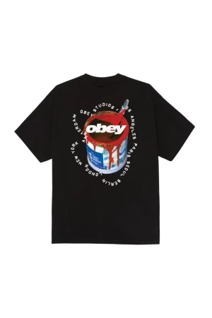 OBEY T-Shirts OBEY REAL SPILL TEE - Μαύρο