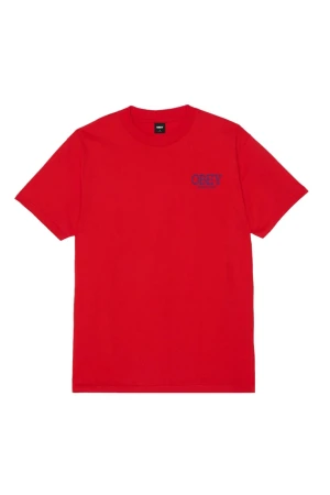OBEY T-Shirts OBEY LUCKY CAT TEE - RED