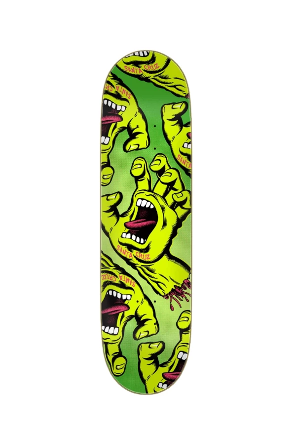 SANTA CRUZ Skate Deck TEAM DECK CROWDED HAND ATV - GREEN