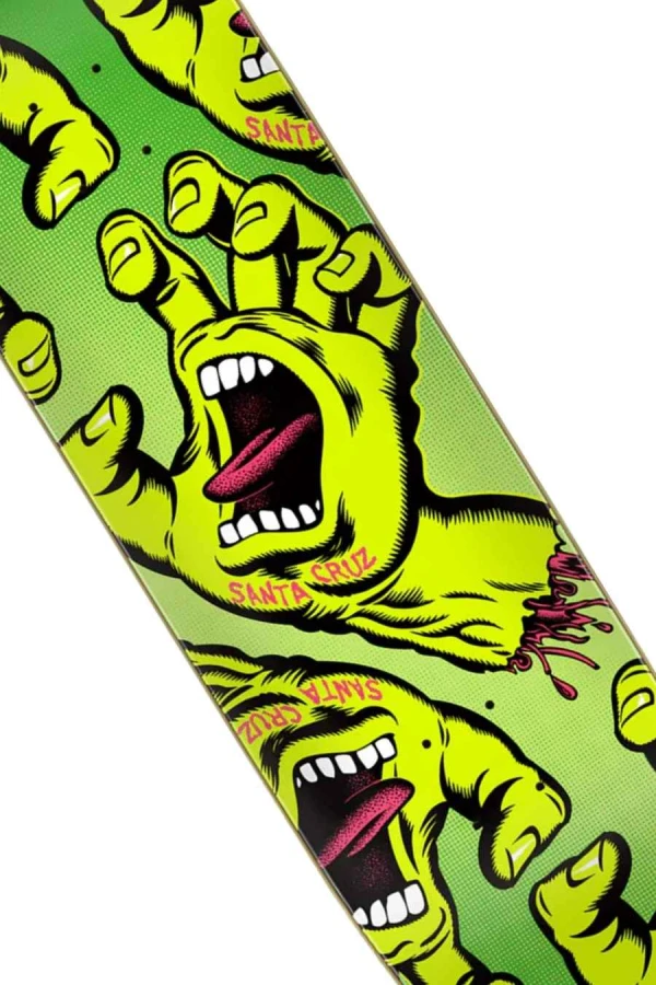 SANTA CRUZ Skate Deck TEAM DECK CROWDED HAND ATV - GREEN