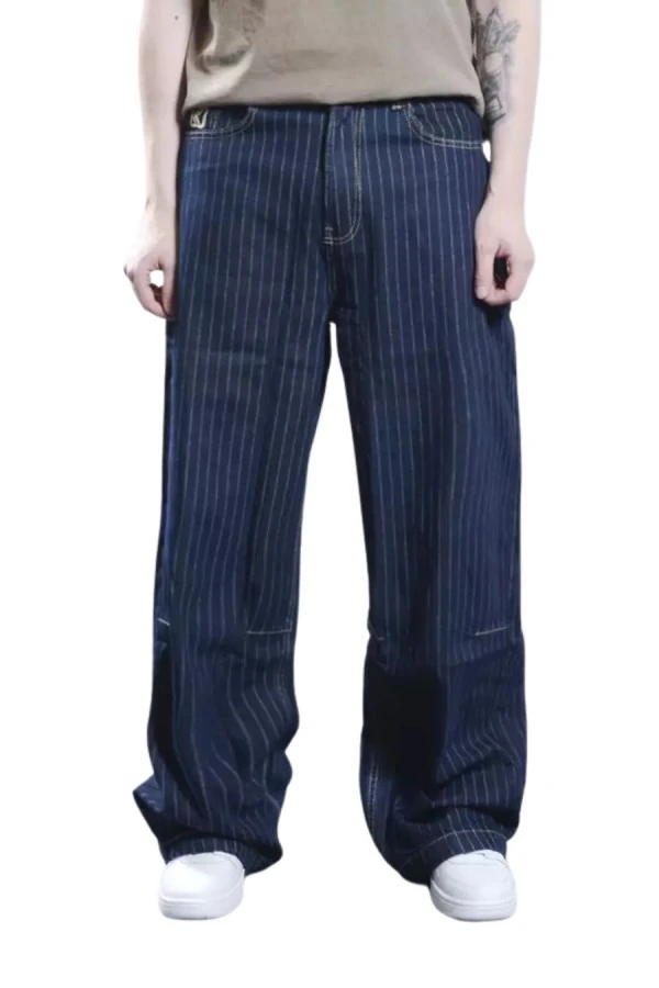 KARL KANI Jeans OG PINSTRIPE RELAXED BAGGY JEANS - BLUE