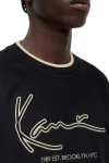 KARL KANI Φούτερ λαιμόκοψη SIGNATURE BRK INSERT OVERSIZED CREW - BLACK