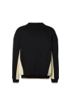 KARL KANI Φούτερ λαιμόκοψη SIGNATURE BRK INSERT OVERSIZED CREW - BLACK