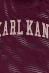 KARL KANI Γυναικεία Μακρυμάνικη Μπλούζα College Mesh Cropped Longsleeve – Μπορντό