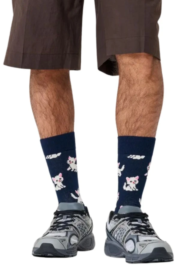 HAPPY SOCKS Kitten Sock Κάλτσες - Μπλε