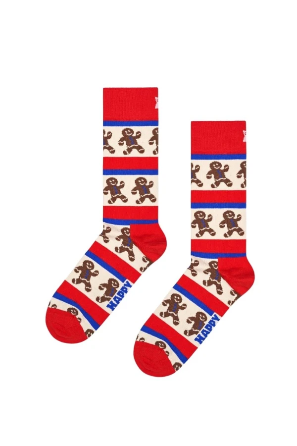 HAPPY SOCKS Κάλτσες 2-Pack Gingerbread Heart Socks Gift Set - BROWN