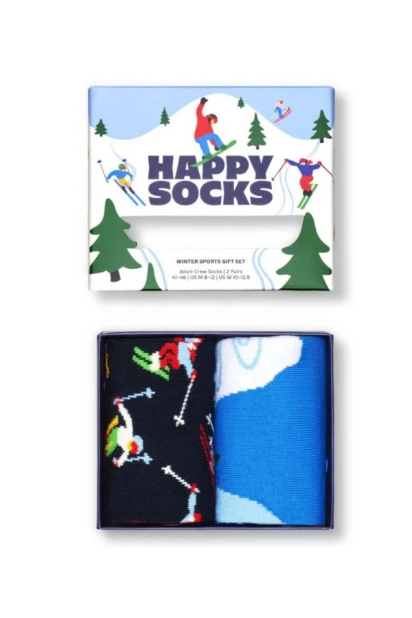HAPPY SOCKS Κάλτσες 2-Pack Winter Sports Socks Gift Set - WHITE