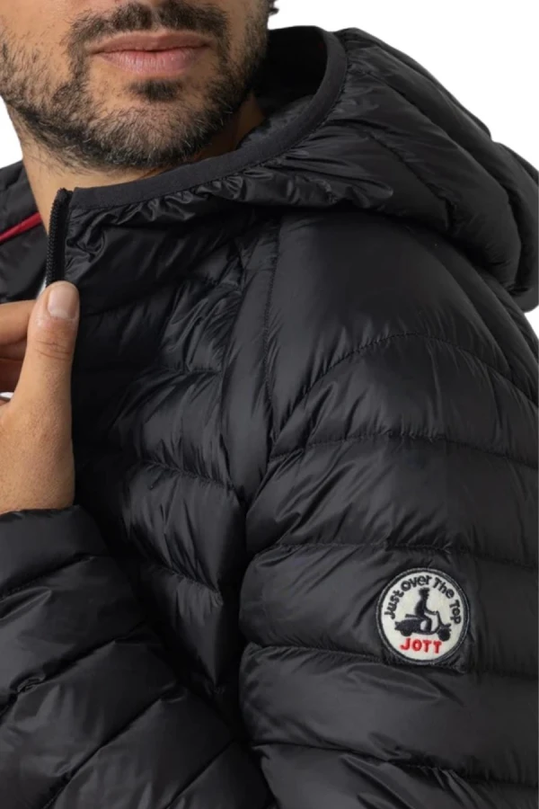 JOTT Μπουφάν DOWN JACKET LONG SLEEVES HOODIE NICO - BLACK
