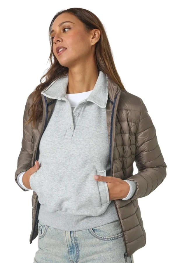 JOTT Μπουφάν DOWN JACKET LONG SLEEVES CHA - BROWN