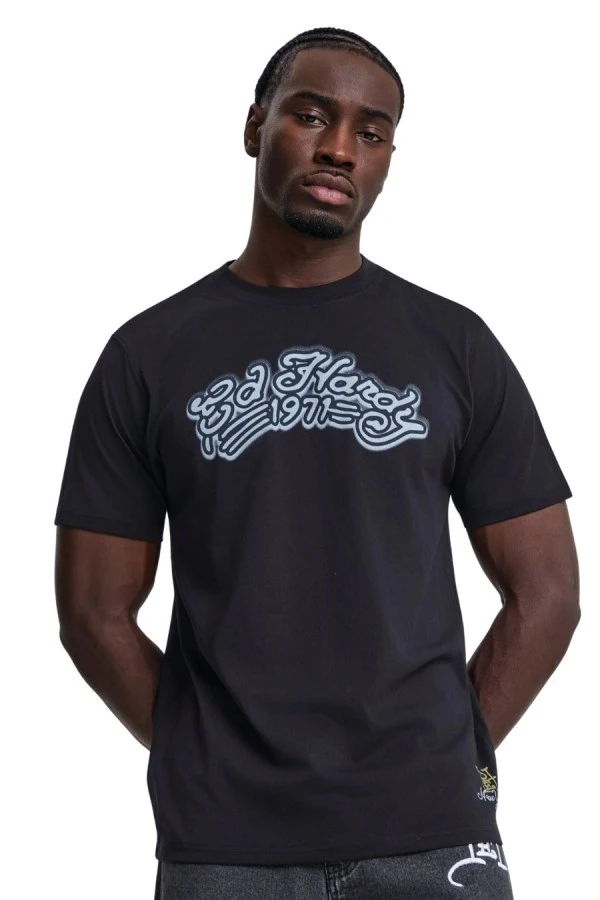 ED HARDY Men's Stay True Regular T-Shirt - Black