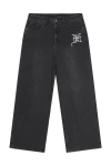 ED HARDY Ανδρικό Jeans Varsity Badge Denim - Μαύρο