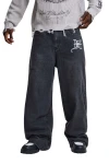 ED HARDY Ανδρικό Jeans Varsity Badge Denim - Μαύρο