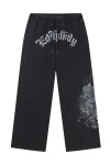 ED HARDY Ανδρική Φόρμα Gothic Flaming Dragon Relaxed Jogger - Μαύρη