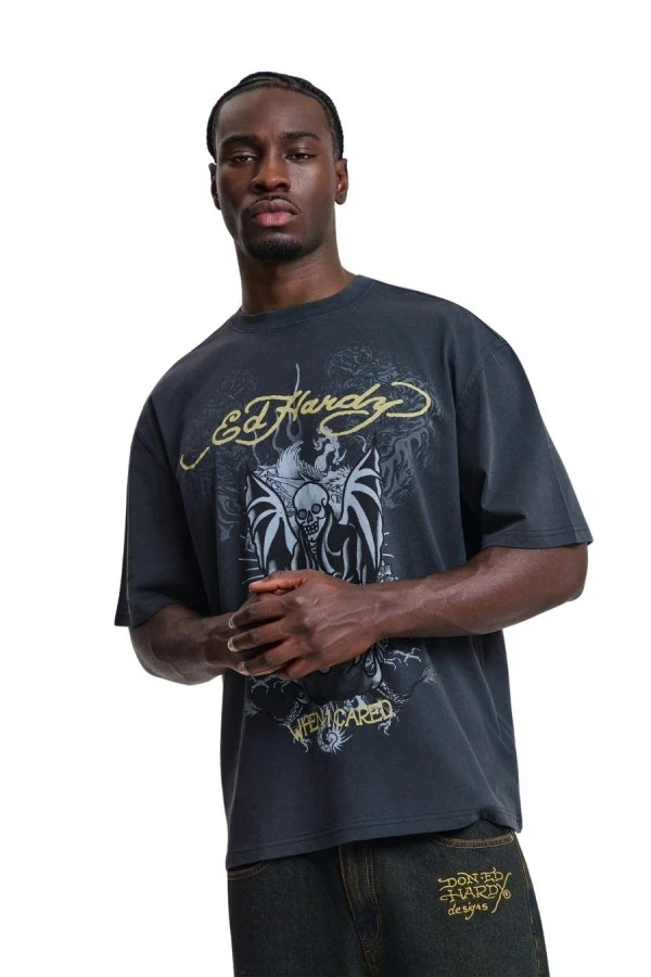 ED HARDY Men's When I Cared Relaxed T-Shirt 