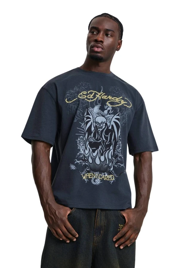 ED HARDY Men's When I Cared Relaxed T-Shirt 