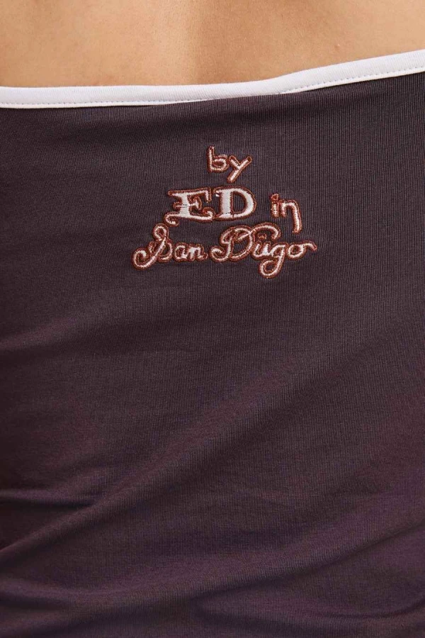 ED HARDY Γυναικεία Αμάνικη Μπλούζα Koi Pond Vest Top – Καφέ