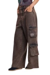 ED HARDY Women’s WOMENS RISING PHOENIX CARGO XTRA JEANS – Brown
