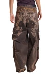 ED HARDY Women’s WOMENS RISING PHOENIX CARGO XTRA JEANS – Brown
