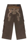 ED HARDY Women’s WOMENS RISING PHOENIX CARGO XTRA JEANS – Brown