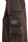 ED HARDY Women’s WOMENS RISING PHOENIX CARGO XTRA JEANS – Brown