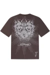 ED HARDY Ανδρικό WEBBED SKULL RELAXED FIT T-SHIRT – Καφέ