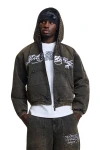 ED HARDY Μπουφάν MENS WASHED CANVAS JACKET - BLACK