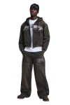 ED HARDY Μπουφάν MENS WASHED CANVAS JACKET - BLACK
