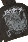 ED HARDY Μπουφάν MENS WASHED CANVAS JACKET - BLACK