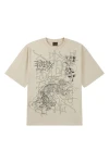 ED HARDY Ανδρικό T-Shirt Men’s Multi Graphic Relaxed T-Shirt - Μπεζ