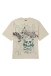 ED HARDY Ανδρικό T-Shirt Men’s Multi Graphic Relaxed T-Shirt - Μπεζ