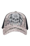 ED HARDY Καπέλα 13 SKULL 5 PANEL TRUCKER Καπέλο - γκρι