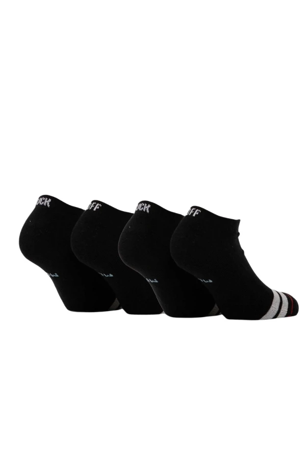 BEE UNUSUAL Fuck Off Low Cut Socks- BLACK