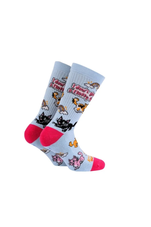 BEE UNUSUAL A Fluffy Cat HT Premium Κάλτσες - Γαλάζιο