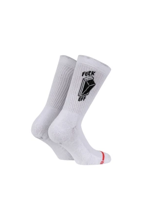 BEE UNUSUAL Switch Off HT Socks - White