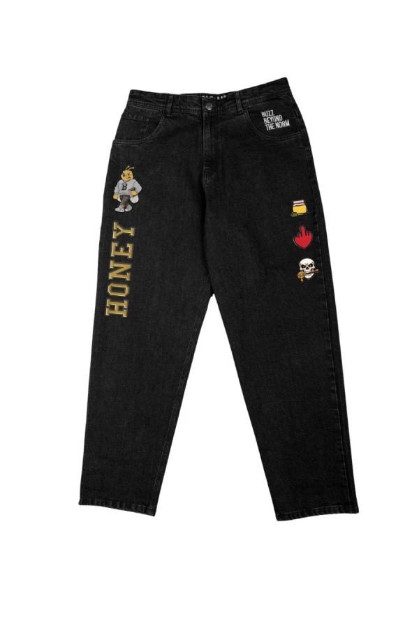 BEE UNUSUAL Ανδρικό Τζιν Honey Relaxed Jeans – Μαύρο