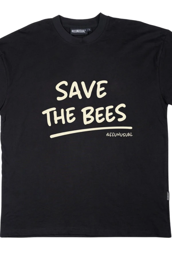 BEE UNUSUAL Men's Save the Bees Oversized T-Shirt – Black