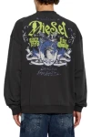 DIESEL Men's S-BOXT-AA2 SWEAT-SHIRT – Black