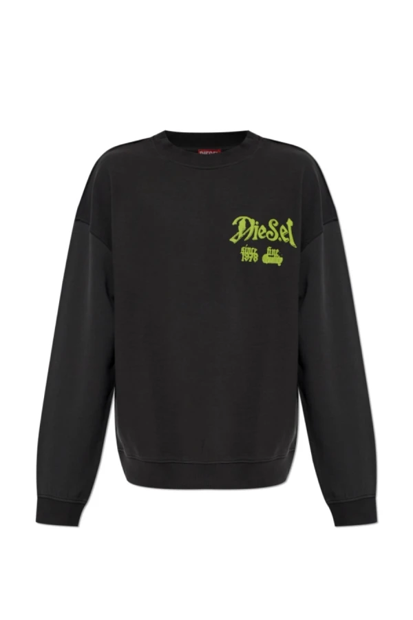 DIESEL Men's S-BOXT-AA2 SWEAT-SHIRT – Black