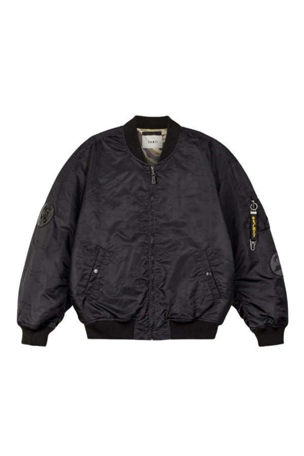 GRIMEY Μπουφάν ODD CUTLASS BOMBER JACKET - BLACK