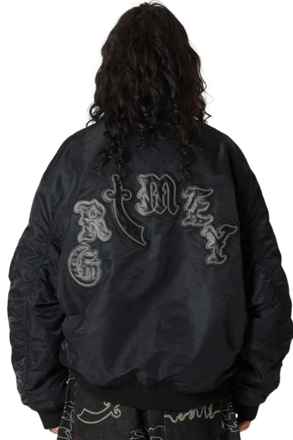 GRIMEY Μπουφάν ODD CUTLASS BOMBER JACKET - BLACK